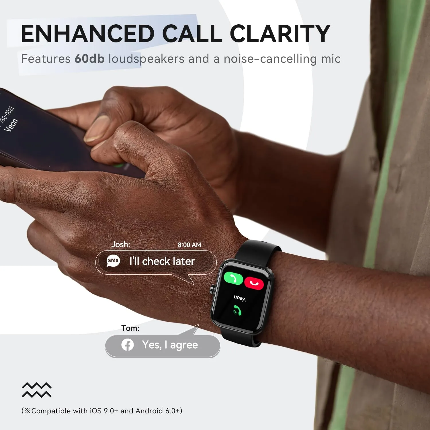 Fitness Tracker Smart Watch with Bluetooth Calls