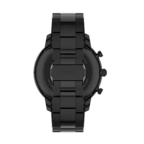 Fossil Men's Neutra Gen 6 Hybrid 44mm Stainless Steel Smart Watch, Color: Black (Model: FTW7071)