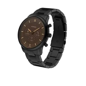 Fossil Men's Neutra Gen 6 Hybrid 44mm Stainless Steel Smart Watch, Color: Black (Model: FTW7071)