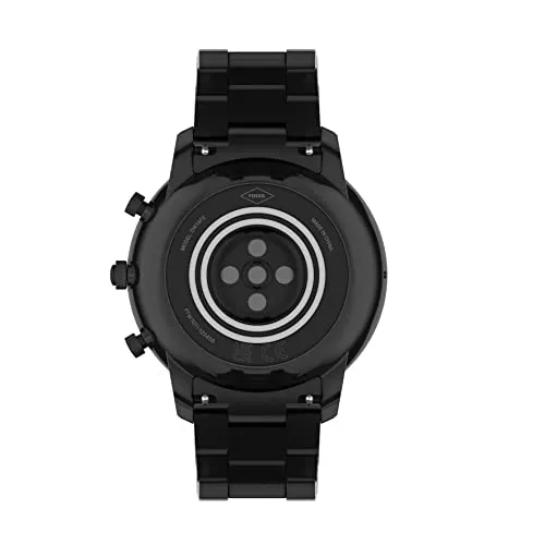 Fossil Men's Neutra Gen 6 Hybrid 44mm Stainless Steel Smart Watch, Color: Black (Model: FTW7071)