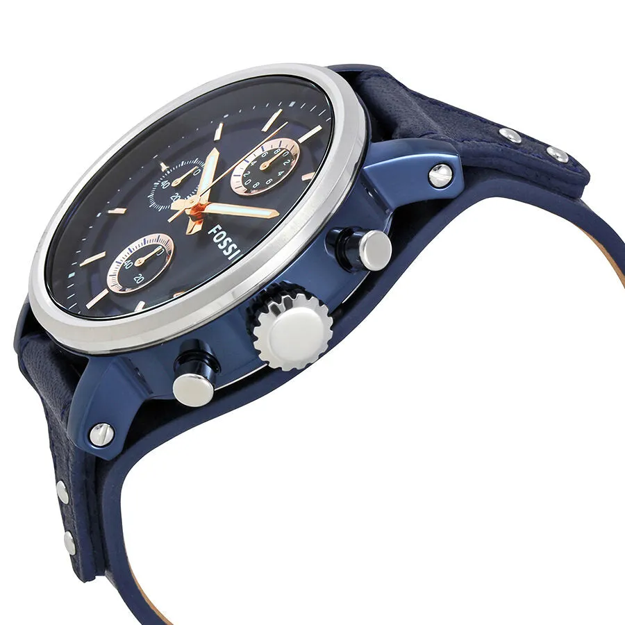 Fossil Original Boyfriend Chronograph Blue Dial Ladies Watch ES4113