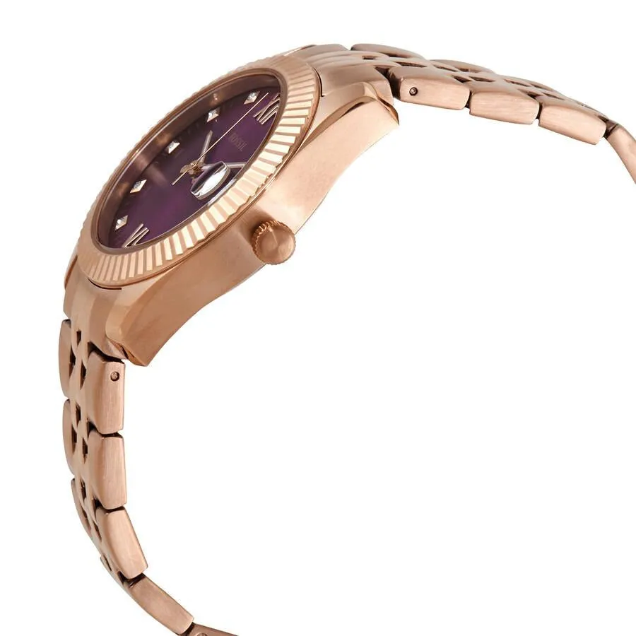 Fossil Scarlette Mini Quartz Crystal Pink Dial Ladies Watch ES4900