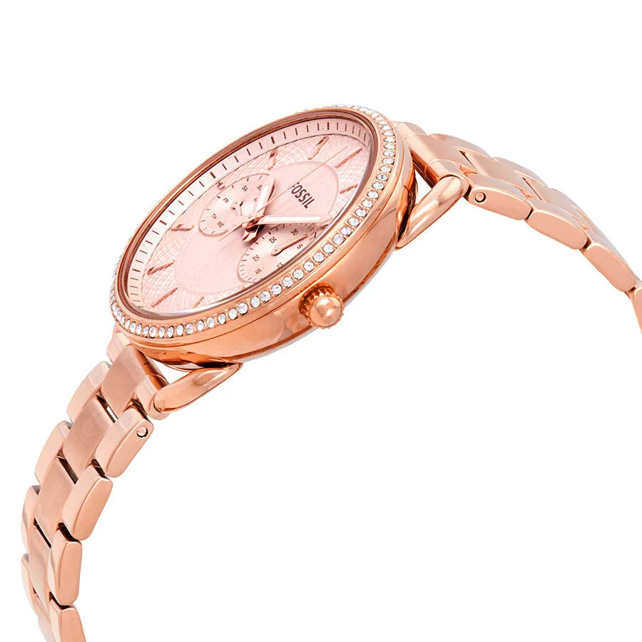 Fossil Tailor Multifunction Rose Dial Ladies Watch ES4264