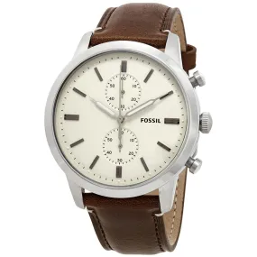 Fossil Townsman Chronograph Cream Dial Men's Watch FS5350