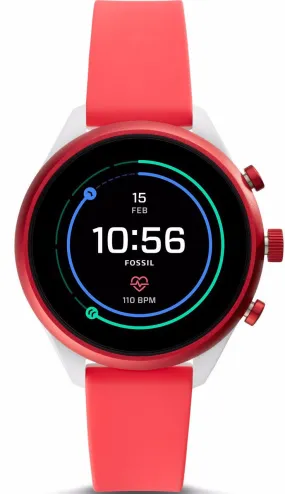 Fossil Watch Sport Smartwatch Red Silicone