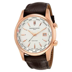 Frederique Constant Index Worldtimer Silver Dial Men's Watch FC-255V6B4