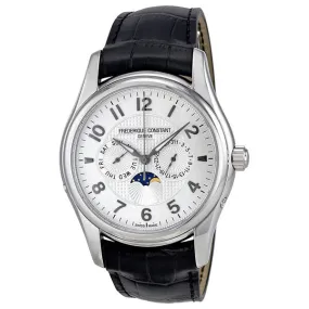 Frederique Constant Silver Dial Leather Men's Watch FC-360RM6B6