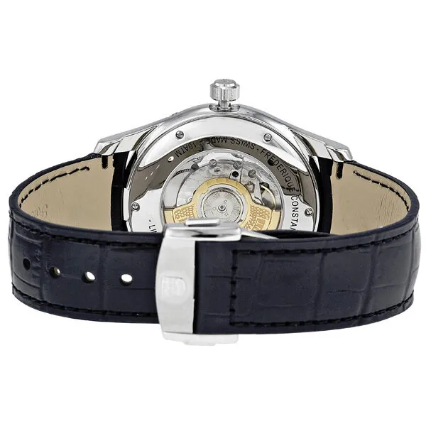 Frederique Constant Silver Dial Leather Men's Watch FC-360RM6B6