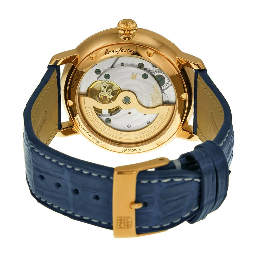 Frederique Constant Slimline Navy Dial Navy Leather Men's Watch FC-710N4S4