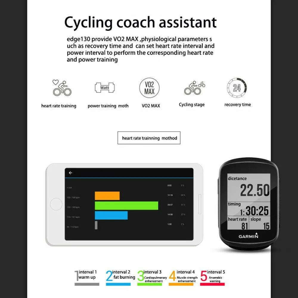 Garmin Edge 130 Bicycle Wireless GPS Computer with Altimeter
