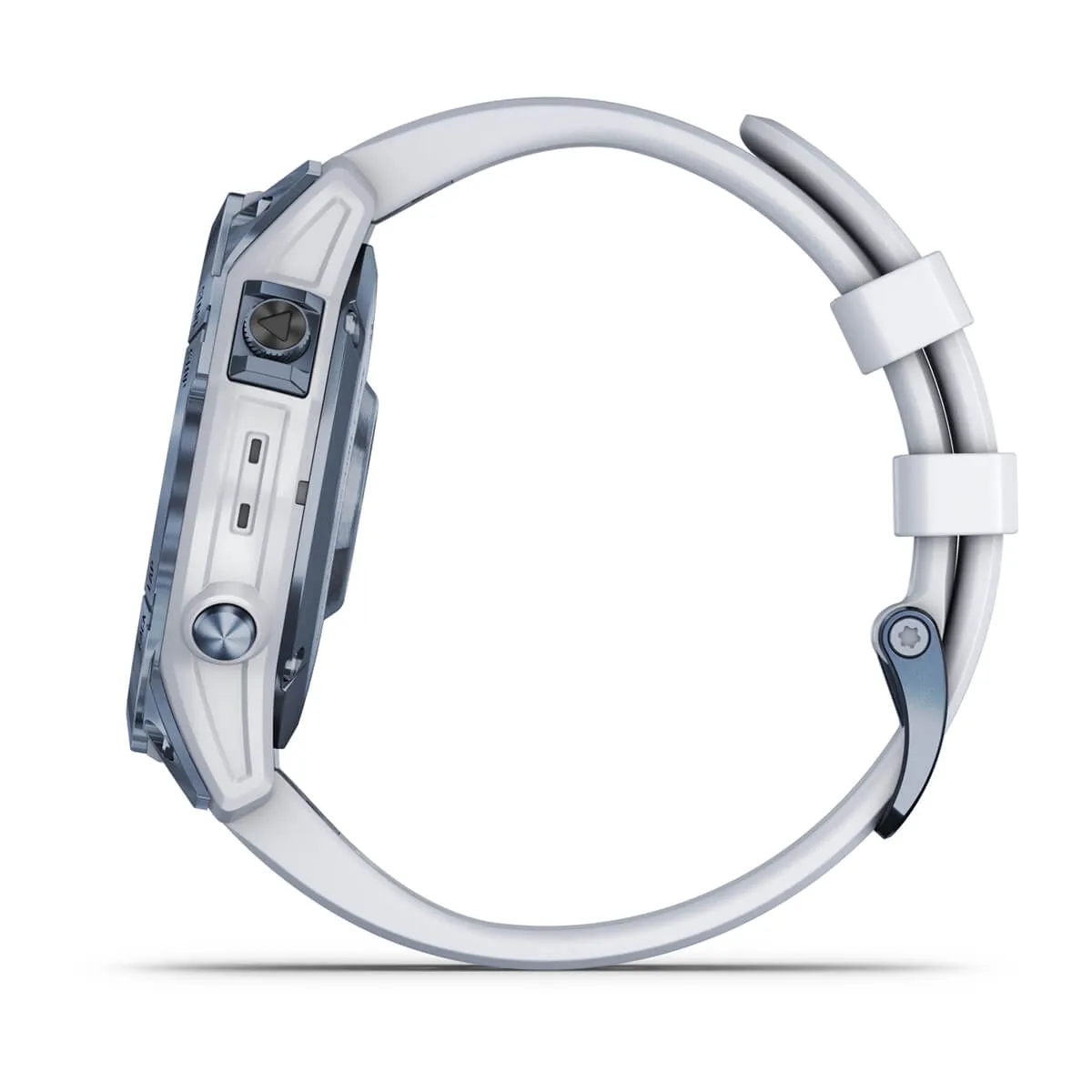 Garmin fenix 7 Sapphire Solar, Mineral Blue Ti w/Whitestone Bnd