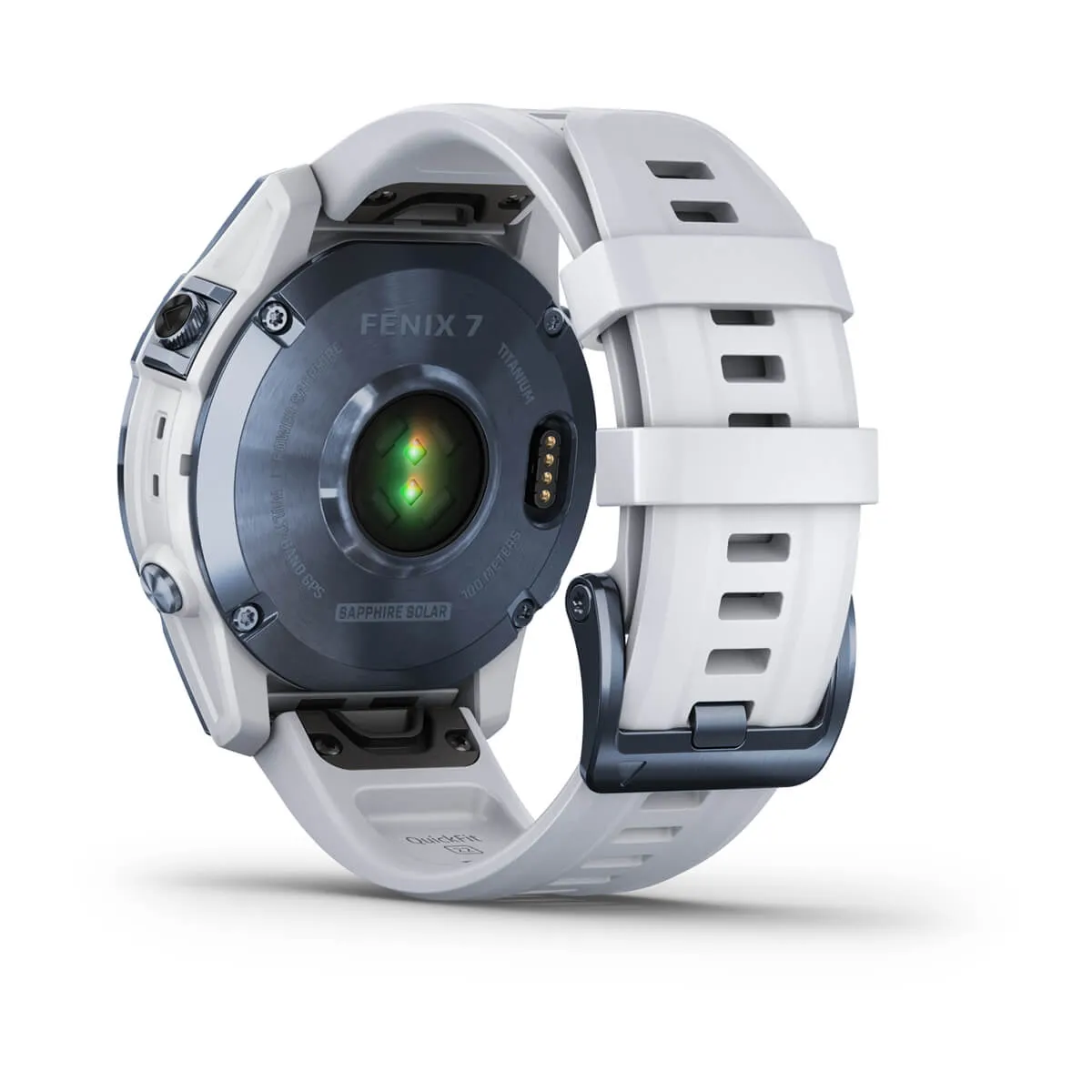 Garmin fenix 7 Sapphire Solar, Mineral Blue Ti w/Whitestone Bnd
