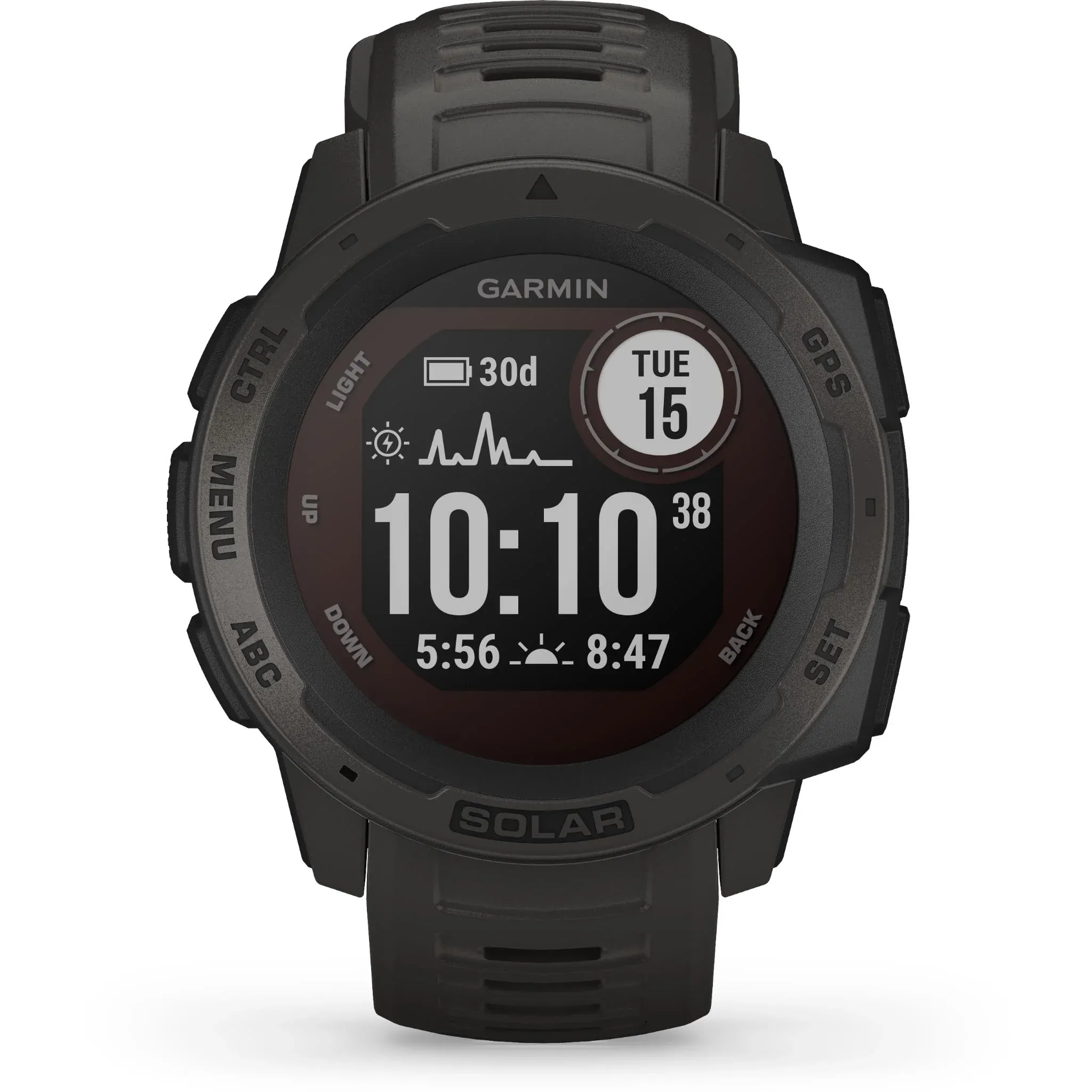 Garmin Instinct Solar GPS Smart Watch - Graphite