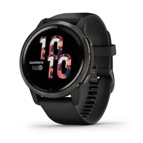 Garmin Venu 2 GPS 43mm Smartwatch, AMOLED Touchscreen, All-day Advanced Health & Fitness Features, Music Storage, Wellness Smartwatch with up to 11 days battery life, Black