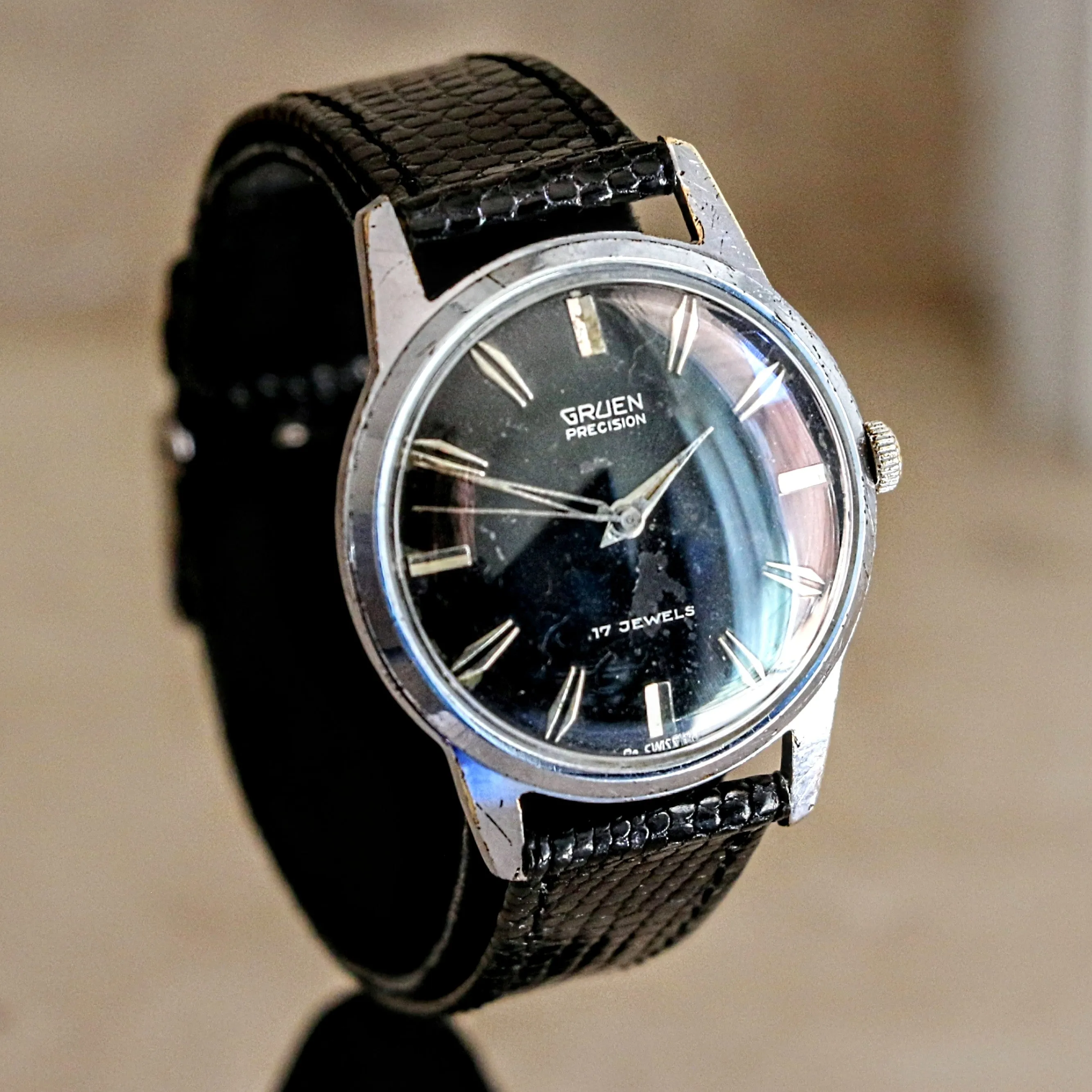 GRUEN Precision Watch 17 Jewels Cal. N510SS Swiss Made Wristwatch