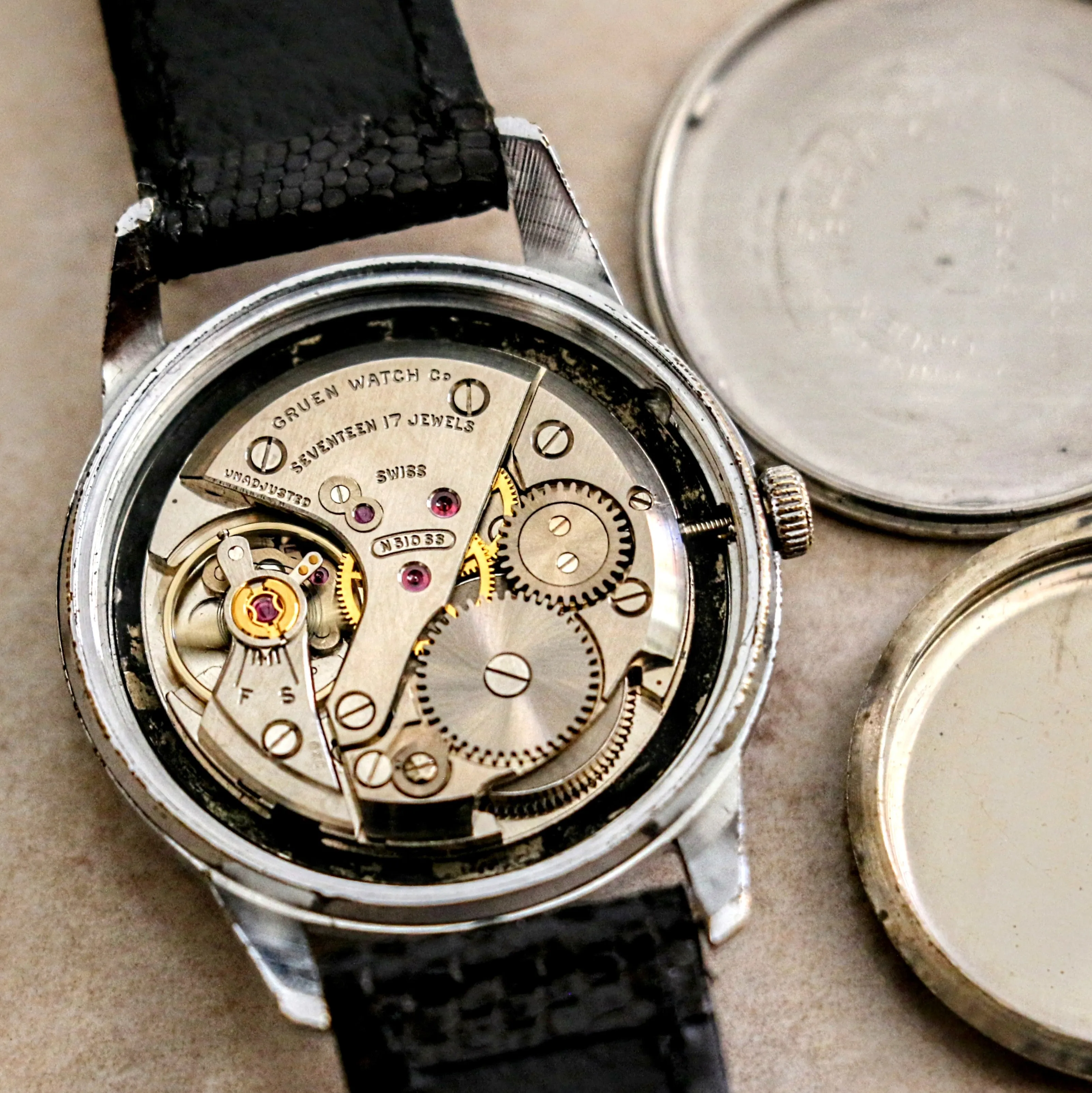 GRUEN Precision Watch 17 Jewels Cal. N510SS Swiss Made Wristwatch