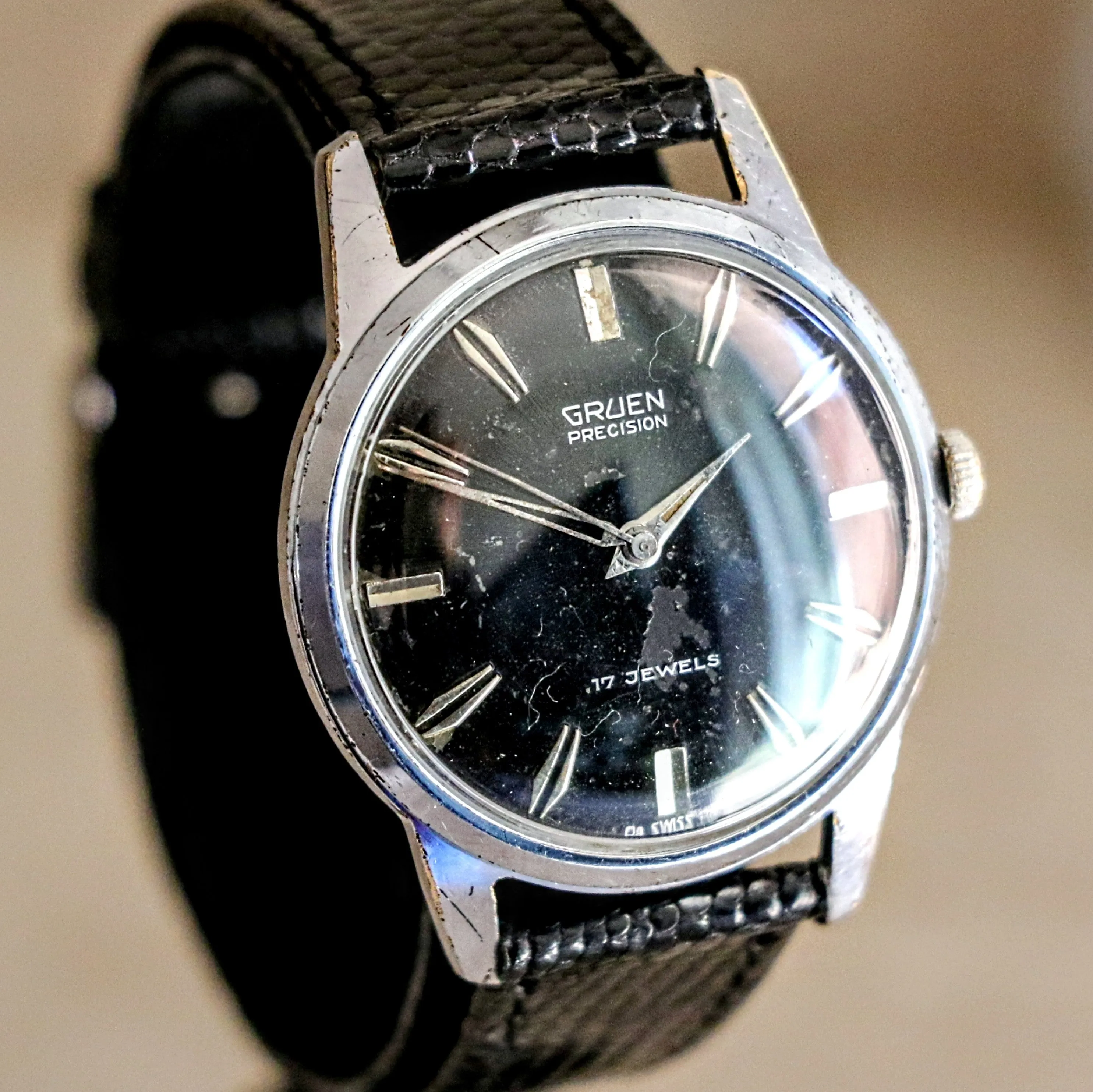 GRUEN Precision Watch 17 Jewels Cal. N510SS Swiss Made Wristwatch