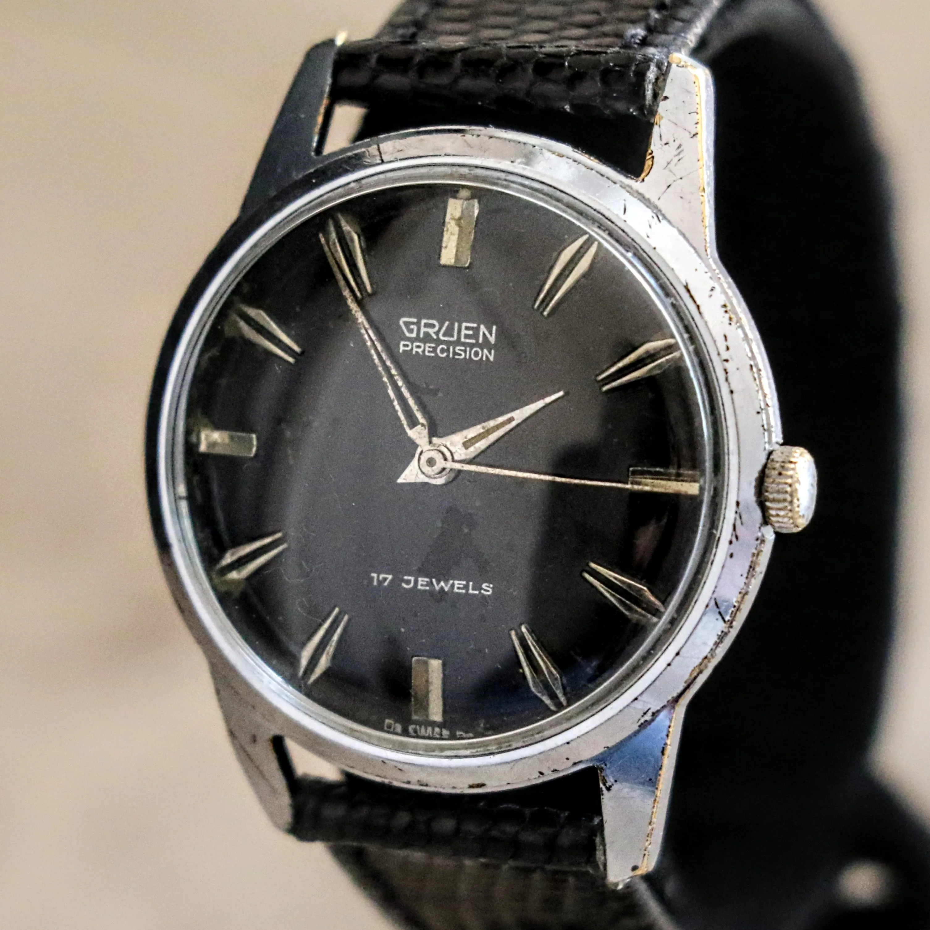 GRUEN Precision Watch 17 Jewels Cal. N510SS Swiss Made Wristwatch