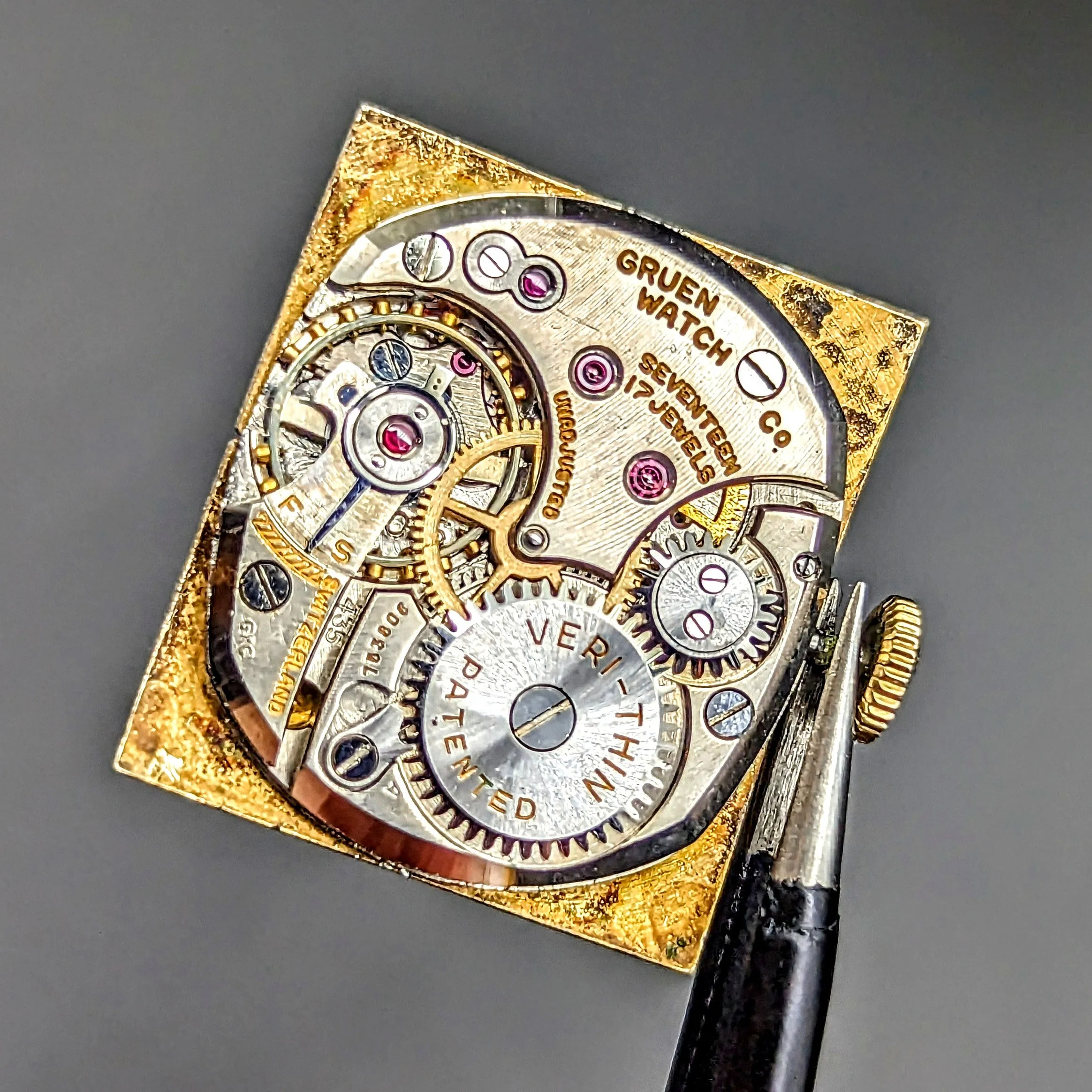GRUEN Veri-Thin Wristwatch 17 Jewels Swiss Cal. 435 Vintage 1941 Watch