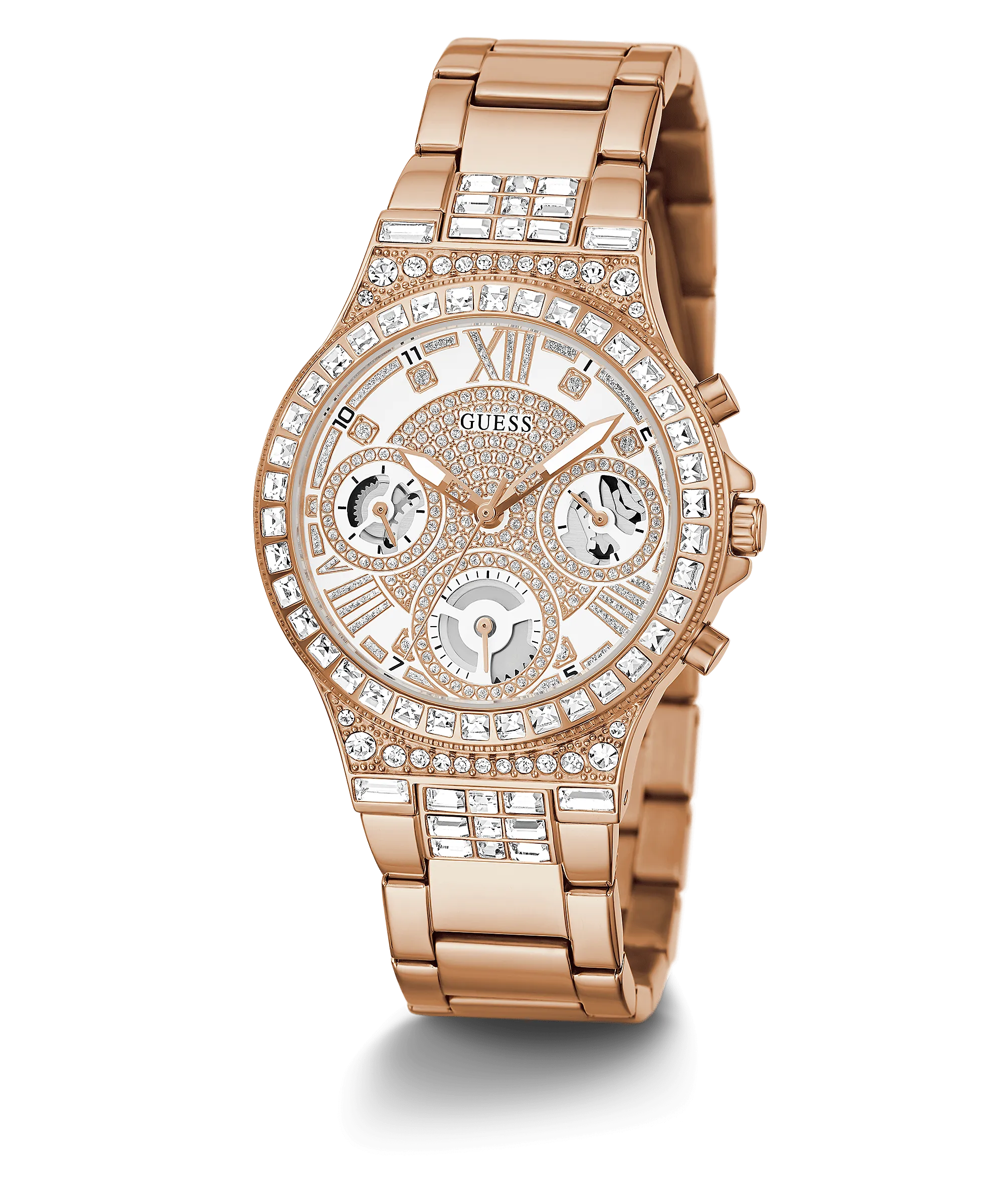 Guess Rose Gold Glitz Dial Women's Watch GW0320L3