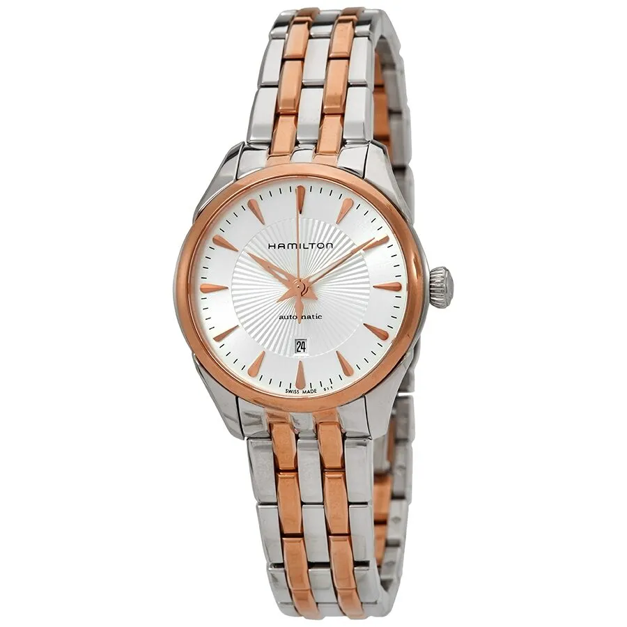 Hamilton Jazzmaster Automatic Silver Dial Ladies Two Tone Watch H42225151