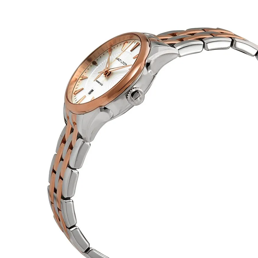 Hamilton Jazzmaster Automatic Silver Dial Ladies Two Tone Watch H42225151