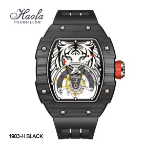 Haofa Luxury Tourbillon Mechanical Watch For Men Sapphire Carbon Fiber Flying Tourbillon Tiger 1903-H Haofa Luxury Tourbillon Mechanical Watch For Men Sapphire Carbon Fiber Flying Tourbillon Tiger 1903-H