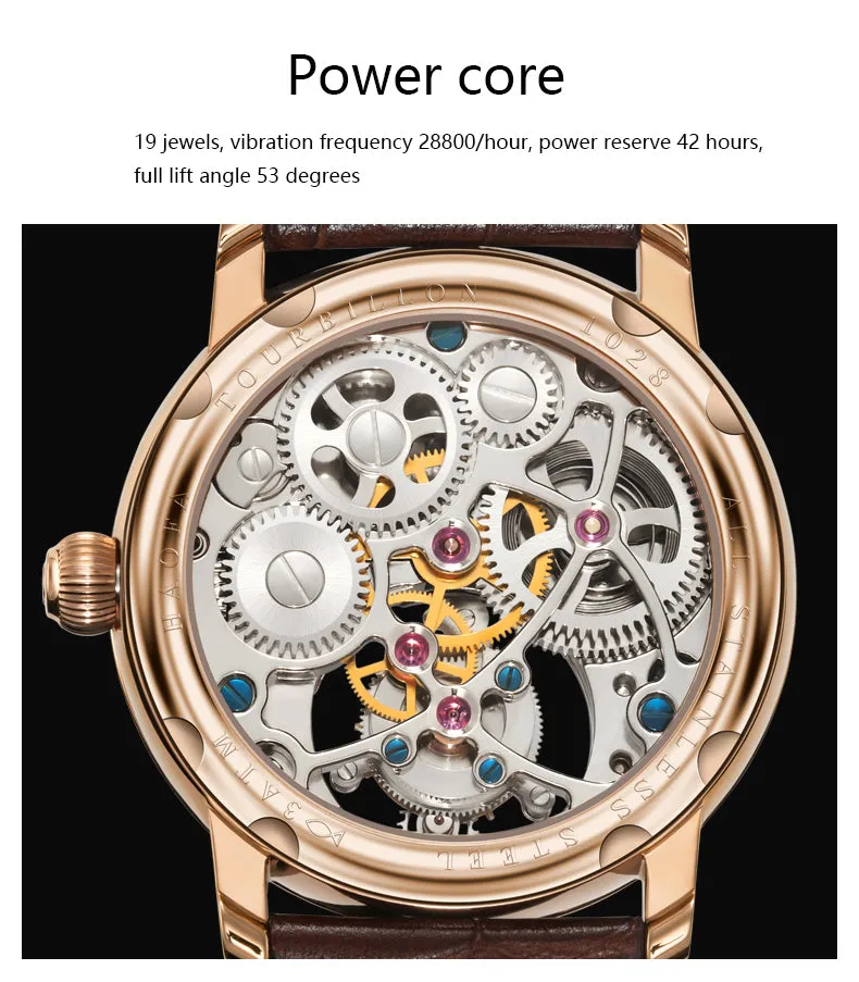 HAOFA Skeleton GMT Tourbillon Movement 1028
