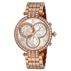 Harry Winston Premier Mother of Pearl Dial Ladies 18K Rose Gold Chronograph Watch PRNQCH40RR003