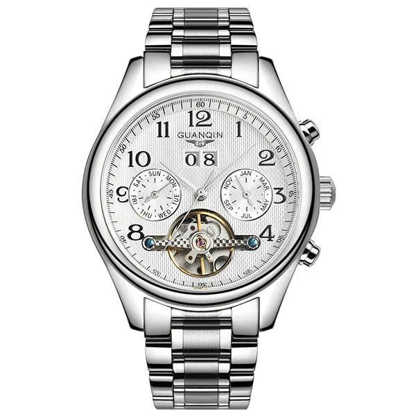 High Quality GUANQIN Tourbillon Men Watches Top Brand Luxury Sapphire Waterproof Watches Men Automatic Mechanical Wrist Watches