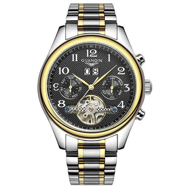 High Quality GUANQIN Tourbillon Men Watches Top Brand Luxury Sapphire Waterproof Watches Men Automatic Mechanical Wrist Watches