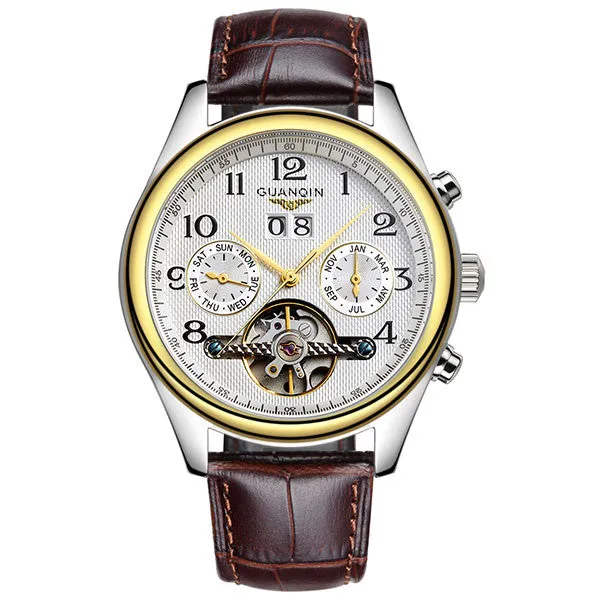 High Quality GUANQIN Tourbillon Men Watches Top Brand Luxury Sapphire Waterproof Watches Men Automatic Mechanical Wrist Watches