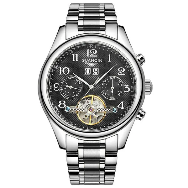 High Quality GUANQIN Tourbillon Men Watches Top Brand Luxury Sapphire Waterproof Watches Men Automatic Mechanical Wrist Watches
