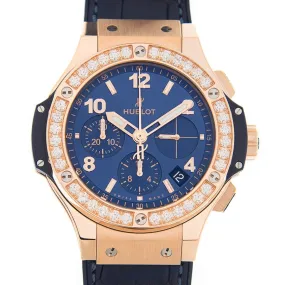 Hublot Big Bang Chronograph Automatic Diamond Blue Dial Men's Watch 341.PX.7180.LR.1204