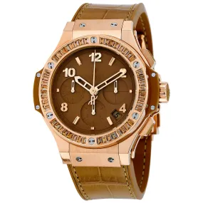 Hublot Big Bang Tutti Frutti Tan Dial Chronograph 18kt Rose Gold Unisex Watch 341PA5390LR1918 341.PA.5390.LR.1918