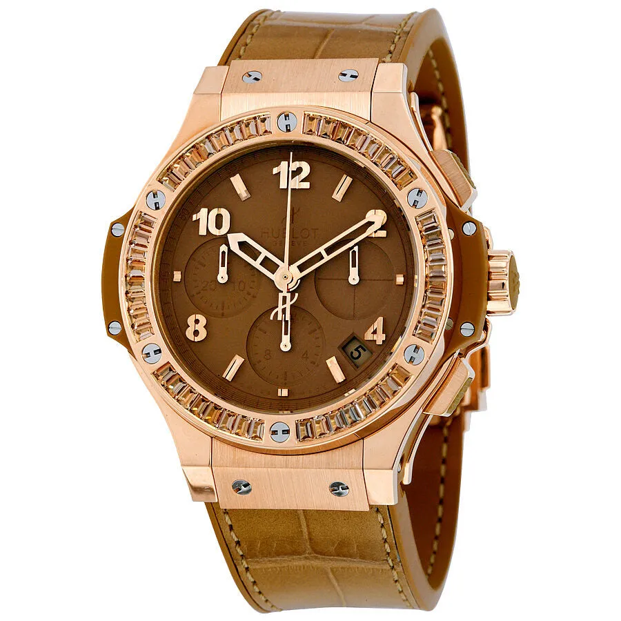 Hublot Big Bang Tutti Frutti Tan Dial Chronograph 18kt Rose Gold Unisex Watch 341PA5390LR1918 341.PA.5390.LR.1918