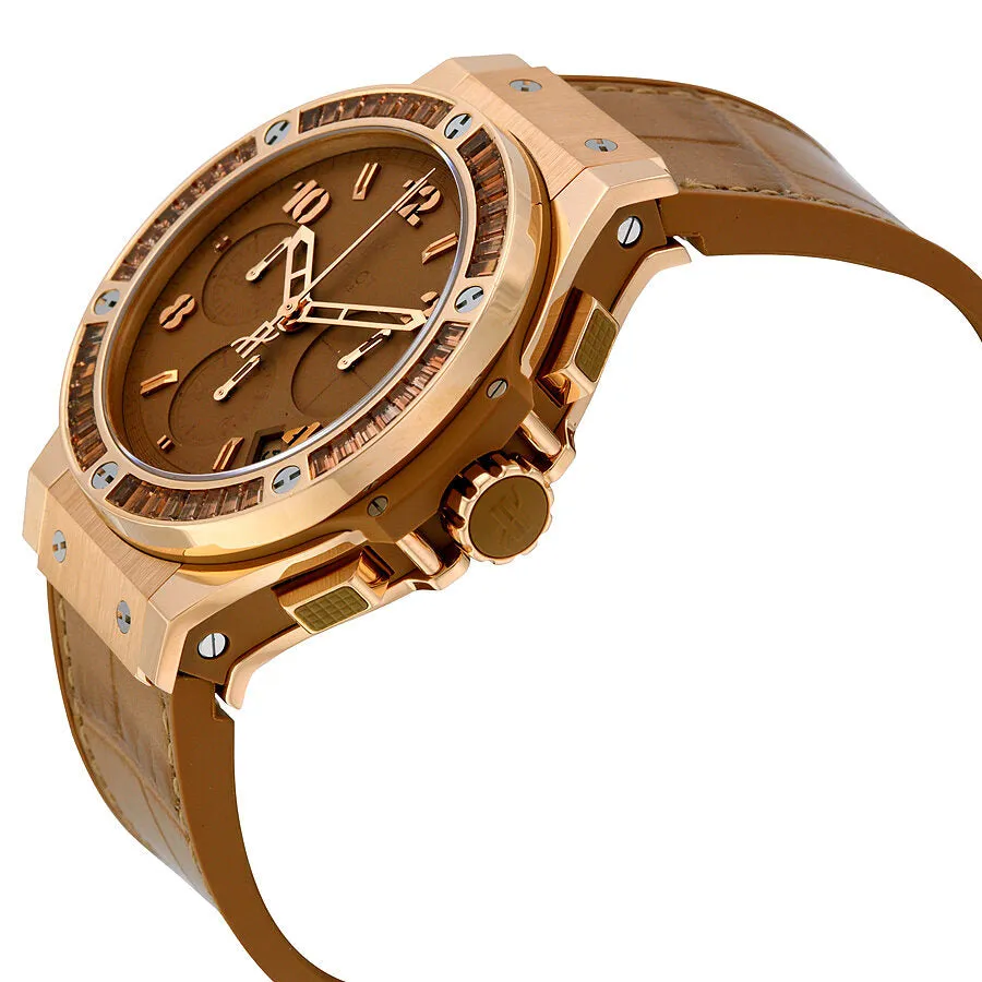 Hublot Big Bang Tutti Frutti Tan Dial Chronograph 18kt Rose Gold Unisex Watch 341PA5390LR1918 341.PA.5390.LR.1918