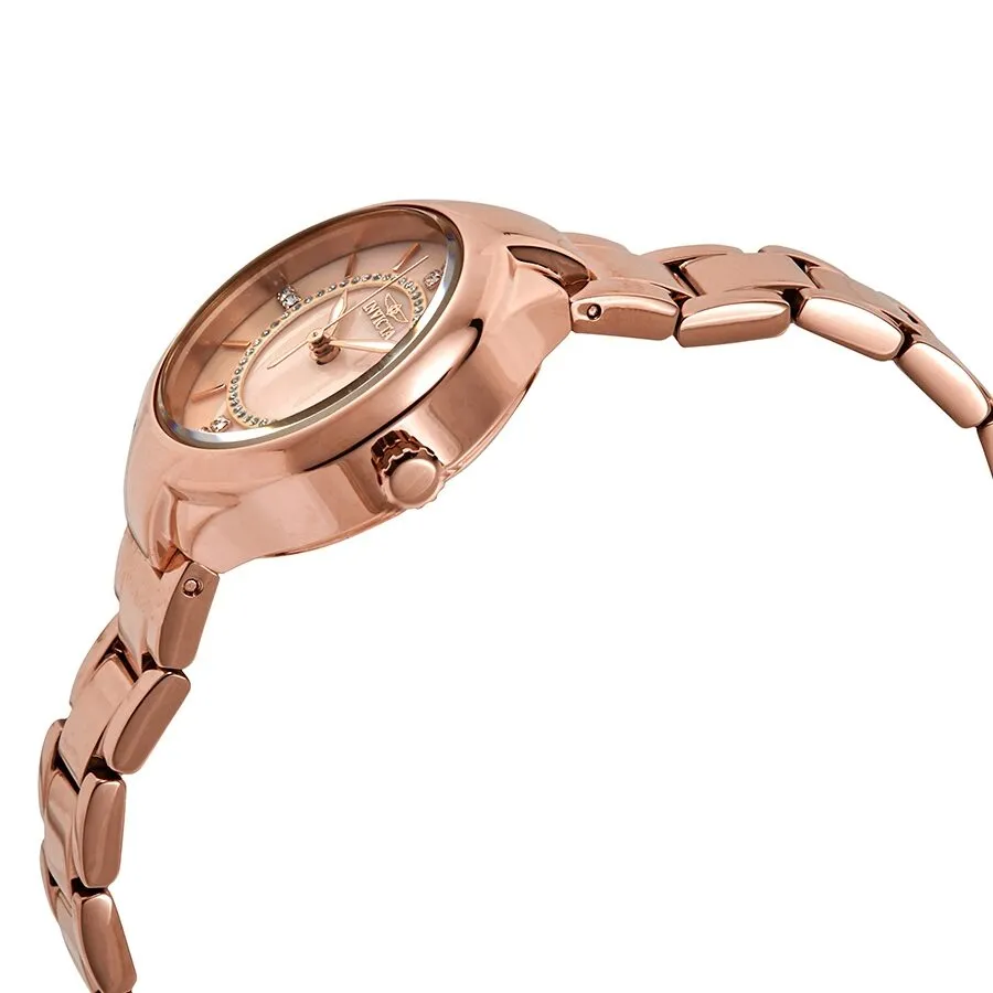 Invicta Angel Crystal Rose Gold Dial Ladies Watch 29325