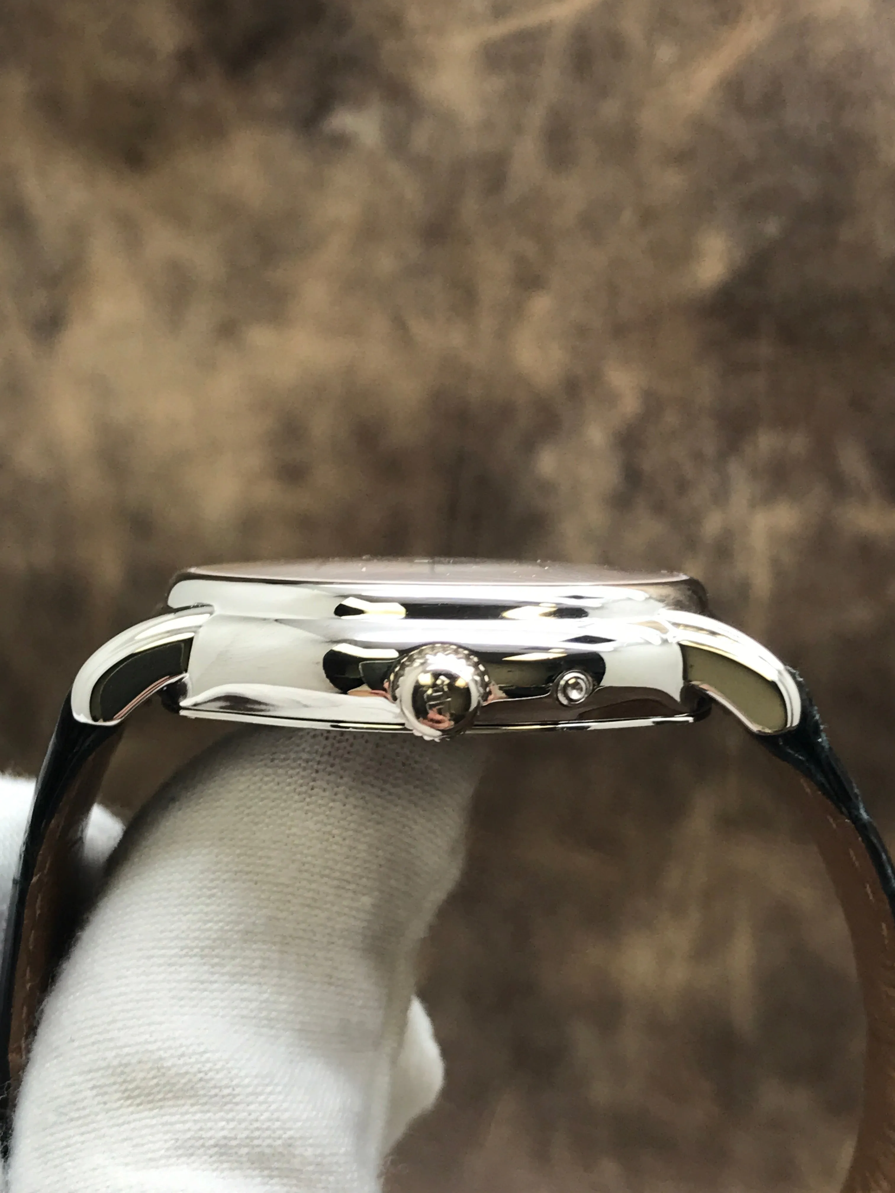 Jaeger-Lecoultre World Time Geographic Platinum Janet Jackson 169.6.92 Aged Silver with color change Dial Automatic Watch