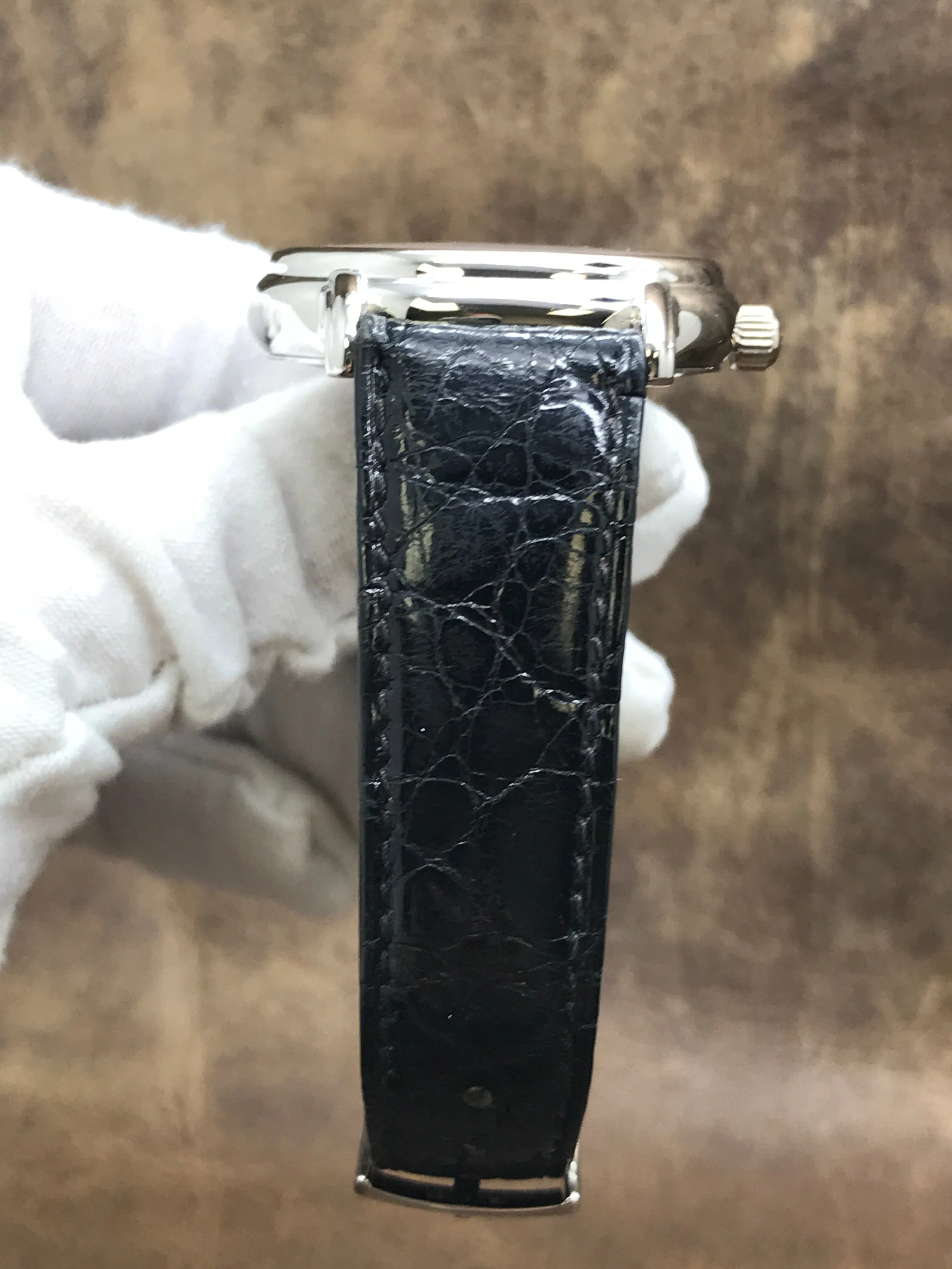 Jaeger-Lecoultre World Time Geographic Platinum Janet Jackson 169.6.92 Aged Silver with color change Dial Automatic Watch