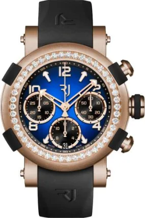 JR Watches ARRAW Marine Gold Blue Diamond 42mm