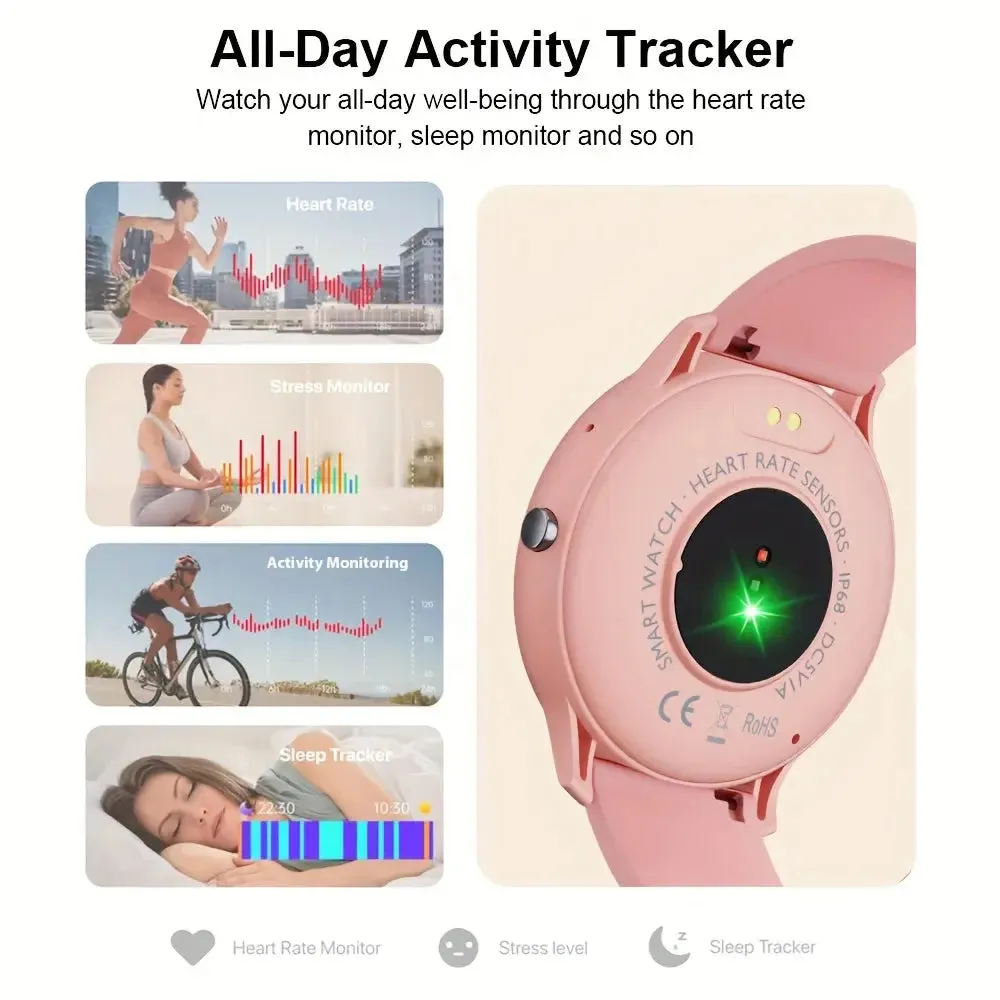LAXASFIT Smart Watch HD Screen Voice Call Sports Fitness Tracker Health Monitoring IP68 Waterproof Smart Watch Men Women Gift