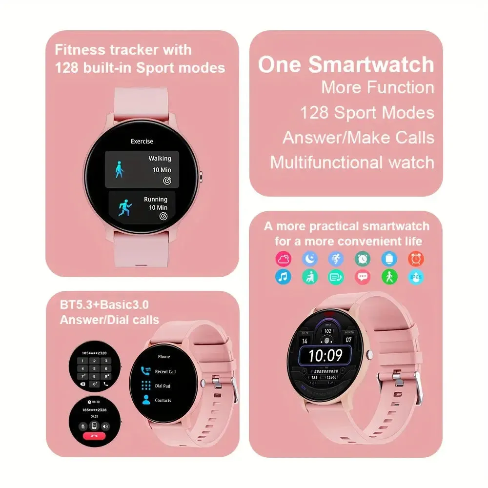 LAXASFIT Smart Watch HD Screen Voice Call Sports Fitness Tracker Health Monitoring IP68 Waterproof Smart Watch Men Women Gift