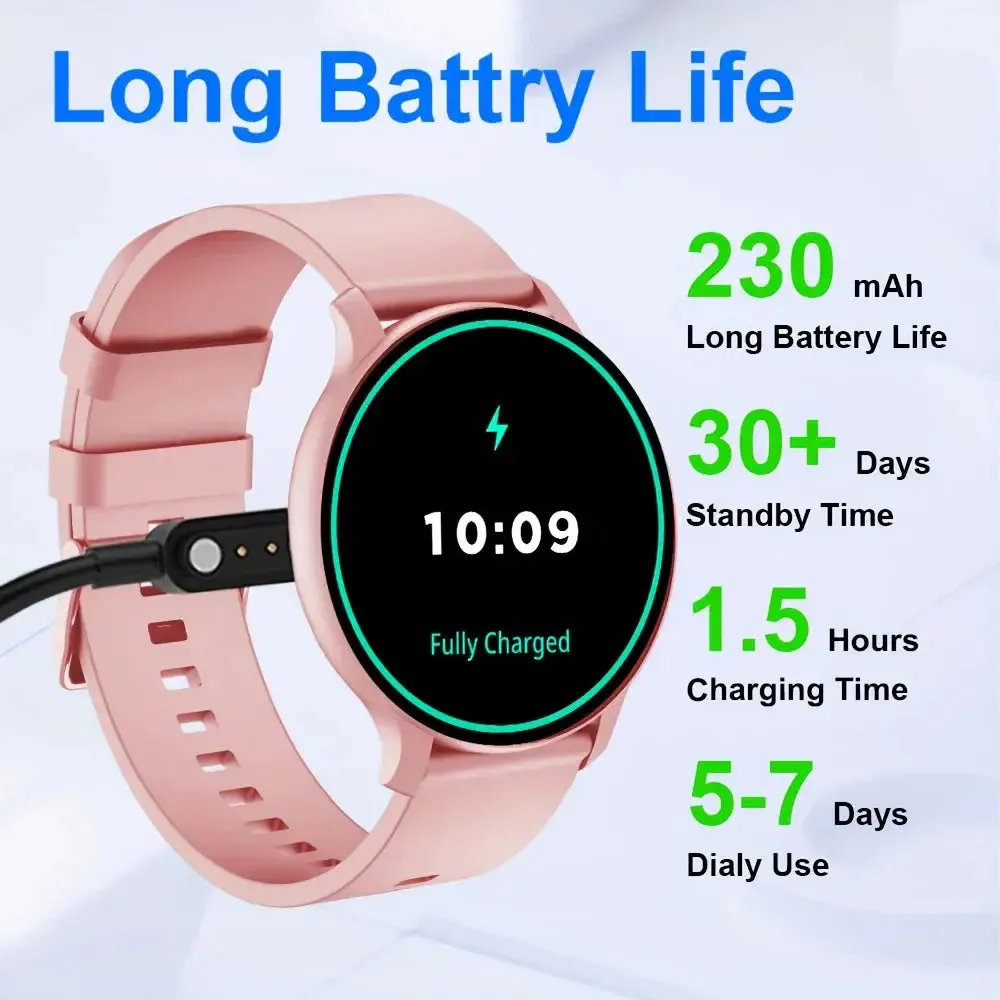LAXASFIT Smart Watch HD Screen Voice Call Sports Fitness Tracker Health Monitoring IP68 Waterproof Smart Watch Men Women Gift