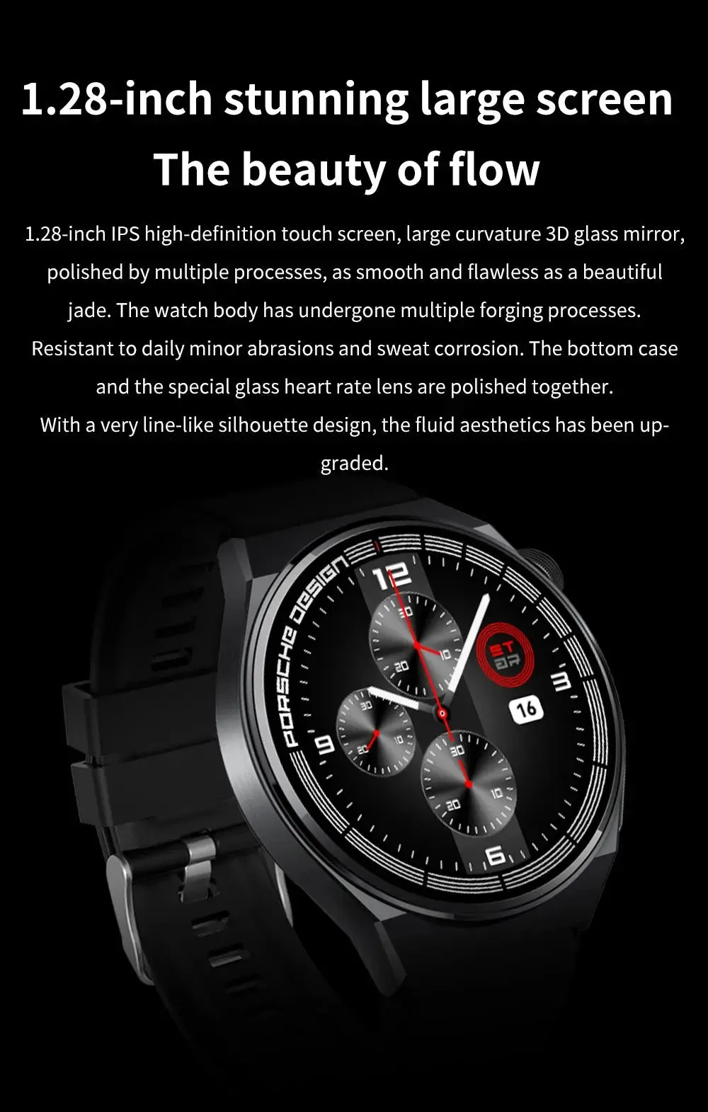 LAXASFIT Smart Watch Men's Watch 1.35 inch HD Screen Bluetooth Call Health Monitoring Smart Watch 2024 New Watch For Android IOS