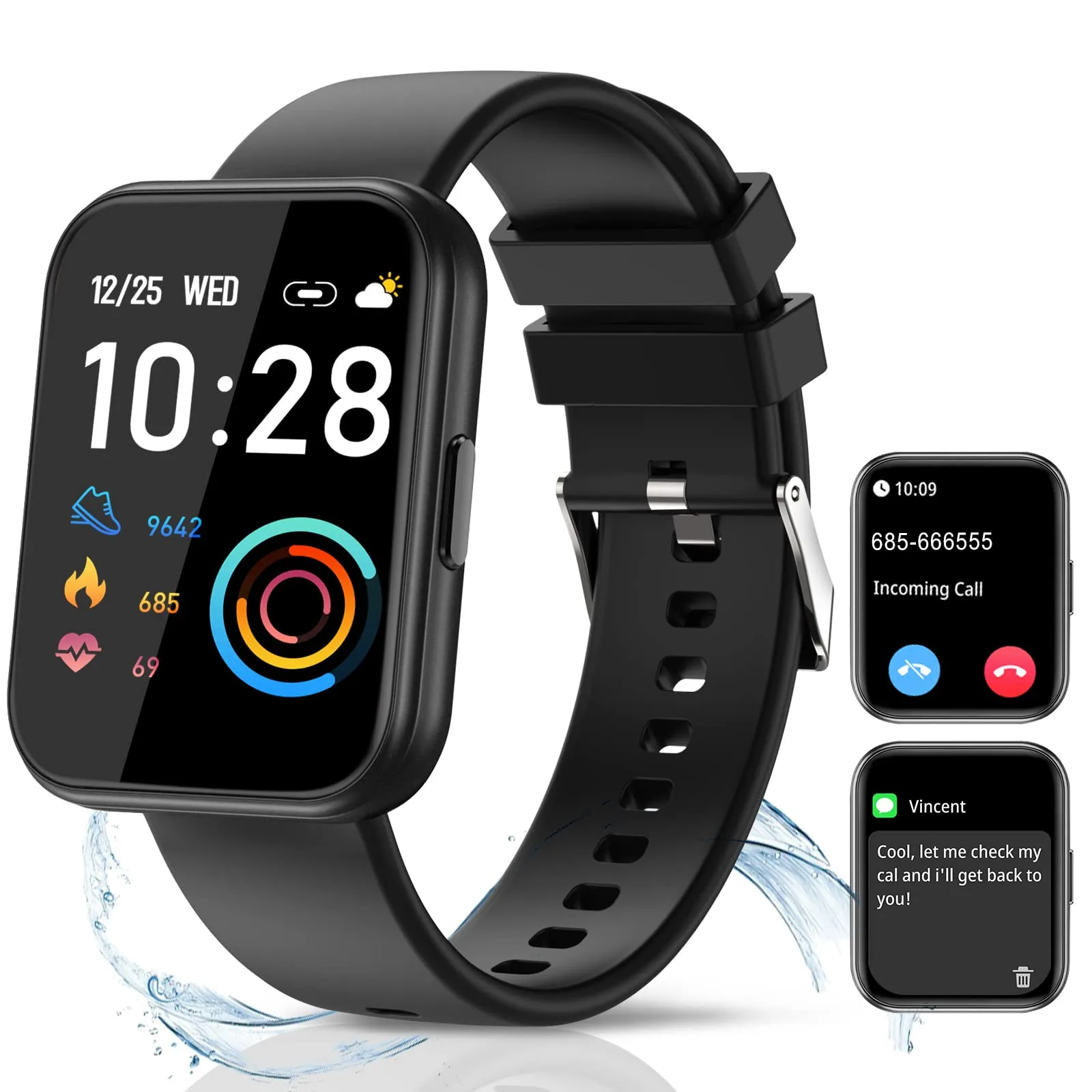 LOJUSIMEH Bluetooth Call Smartwatch for Fitness