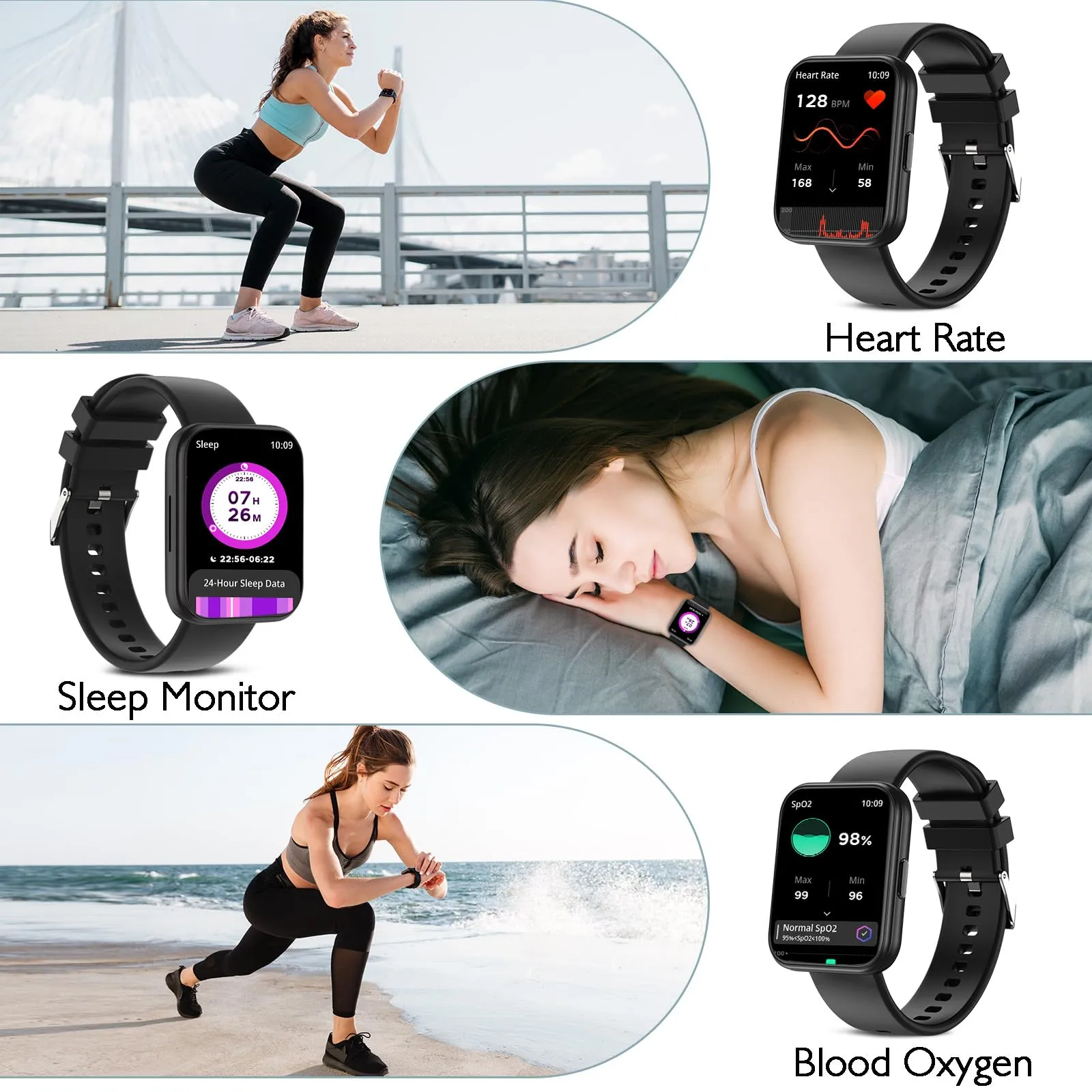 LOJUSIMEH Bluetooth Call Smartwatch for Fitness