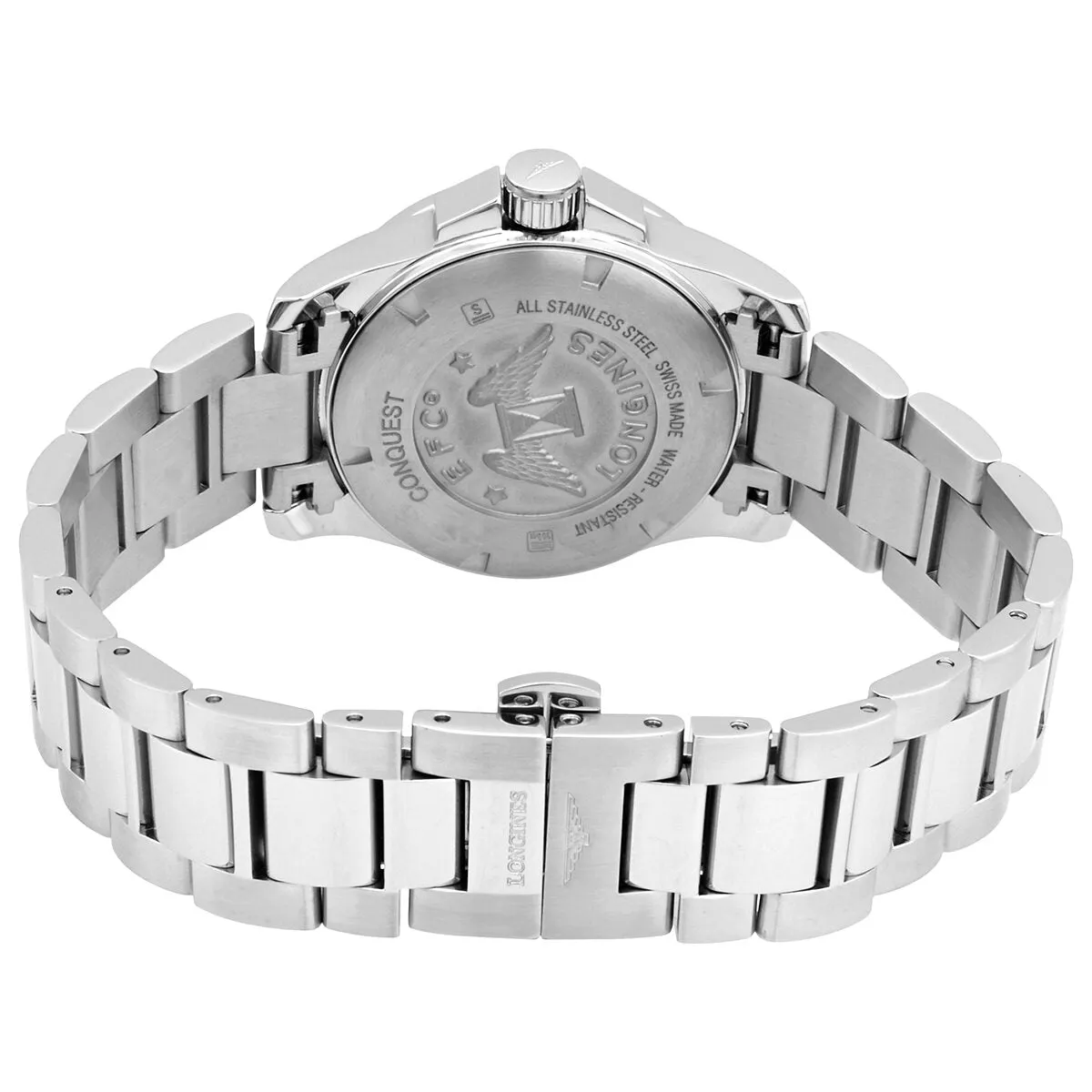 Longines Conquest Quartz Diamond Ladies Moon Phase Watch L3.380.4.97.6