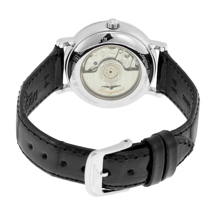 Longines Elegant Black Diamond Dial Automatic Ladies Watch L4.310.4.57.2