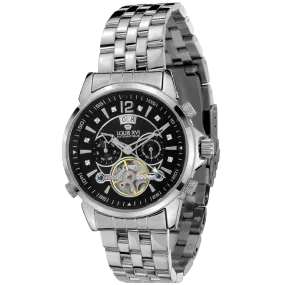 Louis XVI ATHOS Largent Noir Sapphire Mechanical Automatic Watch